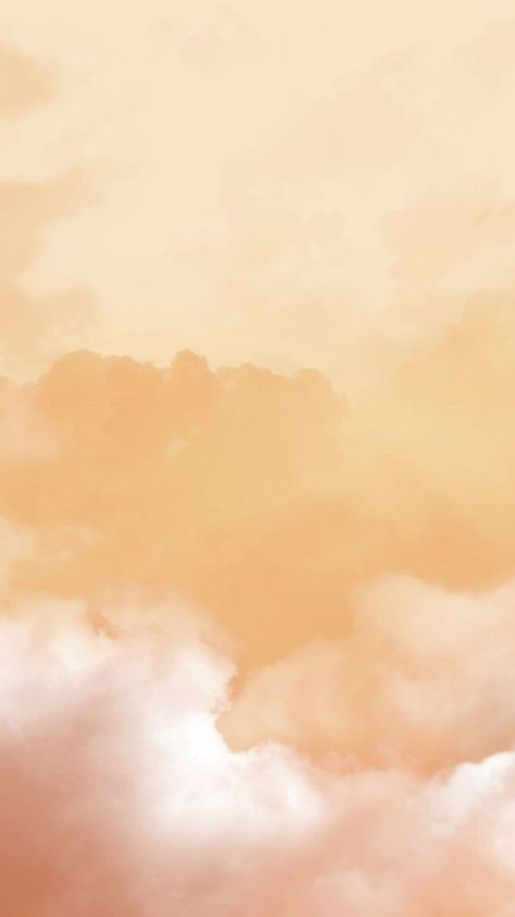 Orange Clouds Wallpaper, Soft Orange Wallpaper, Sky With Clouds Wallpaper, Orange Sky Aesthetic, Iphone Wallpaper Sunset, Cloudy Wallpaper, Cloud Mural, Sky Iphone Wallpaper, Cloudy Background