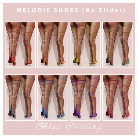 Mélodie Shoes - Without Slider | Blue Craving on Patreon Sims 4 Cc Body Slider, Cc Shopping, Sims 4 Patreon, Cc Shoes, Sims 4 Cc Shoes, Sims 4 Download, Female Shoes, The Sims 4 Download, Cc Sims