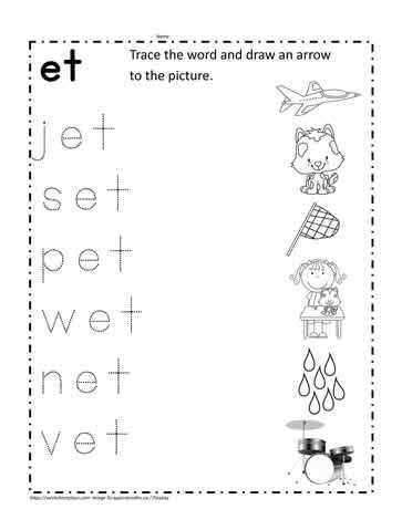 et Word Family Words Et Word Family, Family Words, First Grade Reading Comprehension, Phonics Worksheets Free, Cvc Words Worksheets, Homework Worksheets, English Grammar For Kids, Cvc Words Kindergarten, Kindergarten Phonics Worksheets