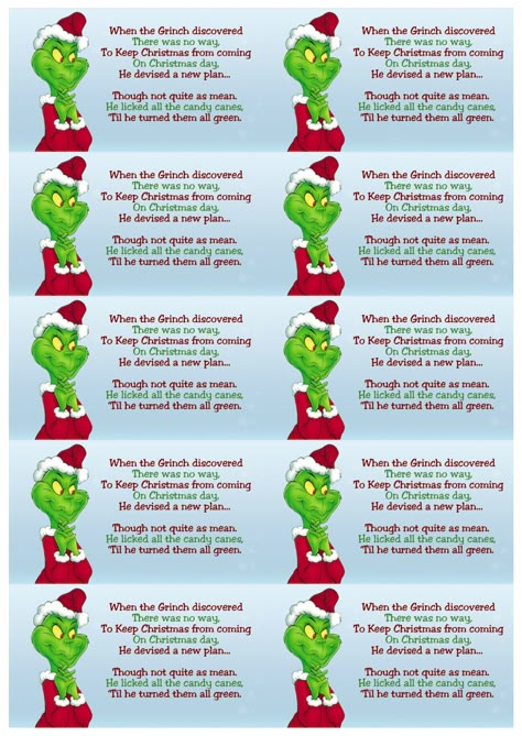 Grinch Candy Cane Poem Printable Grinch Gifts For Coworkers, Grinch Candy Ideas, Grinch Ideas For School, Grinch Christmas Gift Ideas Diy, Grinch Classroom Ornaments, Grinch Goody Bags, Grinch Party Printables Free, Grinch Scavenger Hunt Free Printable, Grinch Dust Printable Free