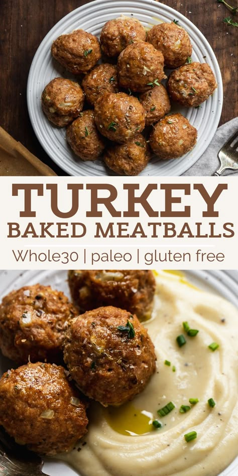 Gf Df Turkey Meatballs, Ground Turkey Meatballs Gluten Free, Whole 30 Recipes With Ground Turkey, Whole 30 Turkey Soup, Whole 30 Swedish Meatballs, Gf Turkey Meatballs, Turkey Meatballs Whole 30, Aip Turkey Meatballs, Low Fodmap Turkey Meatballs