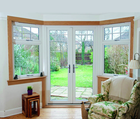 Open up your home and garden with a stunning #Lorimer French Door. The owners of this home replaced their bay window with a French Door, giving them beautiful views to their garden and brightening up their living space. #ScottishInteriors Living Room Patio Doors, Bay Window Living Room, Small Sunroom, Kitchen Window Design, Bay Door, Bow Window, French Doors Patio, Bedroom Renovation, Beautiful Windows