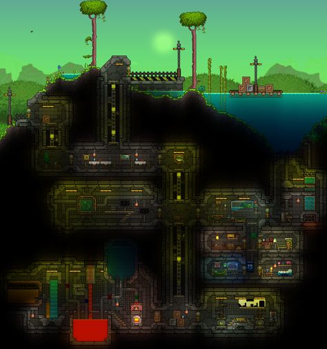 Terraria Building Tips, Terraria Underground, Terraria Base, Terraria Houses, Underground Houses, Terraria Tips, Terrarium Base, Terraria House Ideas, Terraria House Design