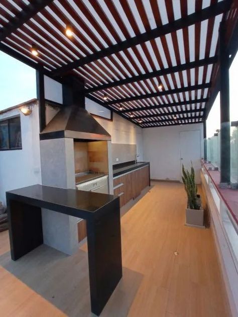 Rooftop Grill Design, Ideas Terraza, Roof Garden Design, Rooftop Terrace Design, Room Garden, Garage Apartment, Terrace Design, Ideas Patio, Grill Design