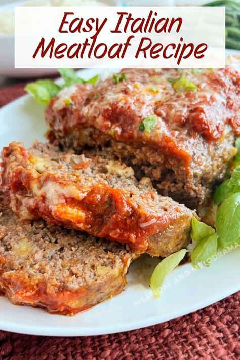 Meatloaf With Hamburger And Sausage, Meatloaf Recipes With Ground Beef And Italian Sausage, Ground Beef And Italian Sausage Recipes, Meatloaf With Italian Sausage, Italian Sausage Meatloaf, Easy Italian Meatloaf, Giant Meatball, Italian Style Meatloaf, Sausage Meatloaf