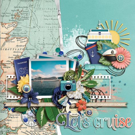 Cruise - Project Idea - Scrapbook.com Cruise Scrapbook Pages, Cruise Scrapbook, Travel Scrapbook Pages, Vacation Memories, Free Digital Scrapbooking, Digital Scrapbooking Layouts, Live Your Best Life, Scrapbook Sketches, Travel Scrapbook