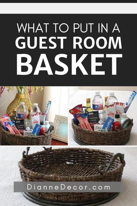 Guest House Welcome Basket, Guest Bathroom Amenities Basket, Guest Room Treats Welcome Bags, Gift Ideas For House Guests, Hospitality Room Ideas, Baskets For Guests Room, Guest Room Kit, Holiday Home Welcome Basket, Welcome Basket House Guest