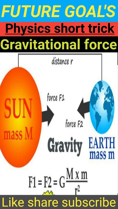 Force Physics, Gravitational Force, Future Goals, Pie Chart, Physics, Force