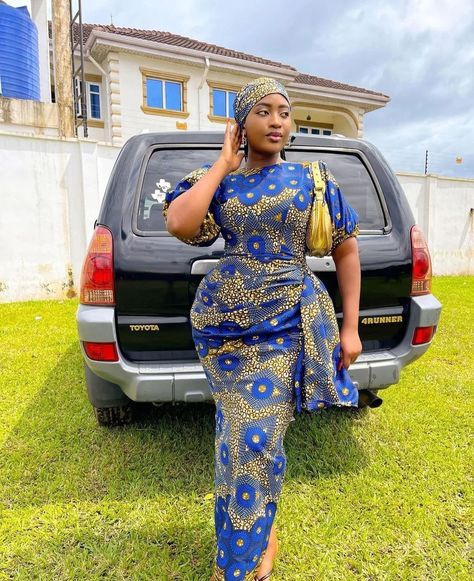 Simple Chiffon Short Gowns, Ankara Gown Style, Ankara Wrap Dress, Long Gown Styles, African Gowns, Ankara Long Gown, Modern Gown, Ankara Short Gown Styles, Ankara Long Gown Styles