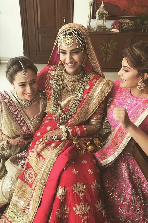 OMG — This Bollywood Actress Wore So Many Amazing Outfits at Her Wedding, We Lost Track Actress Wedding, Ambani Wedding, Sonam Kapoor Fashion, Desi Vibes, Saree Bollywood, Bollywood Outfits, Bollywood Wedding, Celebrity Wedding, Bollywood Dance