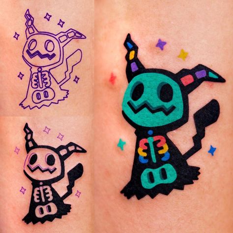 Mimikyu Tattoo Ideas, Mimikyu Tattoo, Pokemon Tattoos, Gamer Tattoos, Pokemon Tattoo, Body Modification, Tat Ideas, Body Modifications, Tattoo Inspo