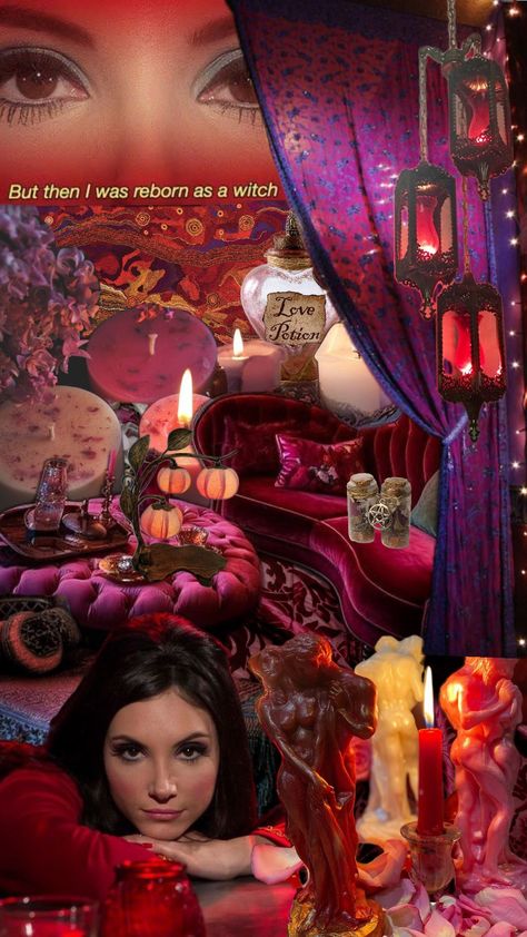 the love witch aesthetics ❤️‍🔥💋 #witch #lovewitch #witchy #whimsigoth #whimsical #vintage #red #pink #movie #film #characteraesthetic 90s Charmed Aesthetic, The Live Witch Aesthetic, Pink Whimsigoth Aesthetic, The Love Witch Room, The Love Witch Art, Twitches Movie Aesthetic, Love Witch Wallpaper, The Love Witch Outfits, Red Head Witch