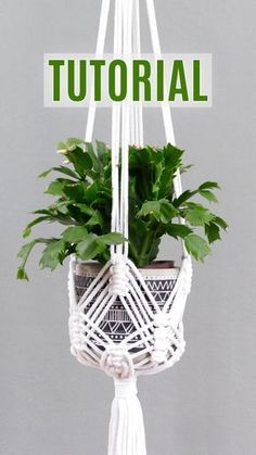 Plant Hanger Tutorials, Macrame Plant Hanger Pattern, Diy Macrame Plant Hanger Easy, Diy Macrame Plant Hanger Pattern, Diy Macrame Plant Hanger Tutorials, Plant Hanger Pattern, Plant Hanger Diy, Simpul Makrame, Crochet Plant Hanger