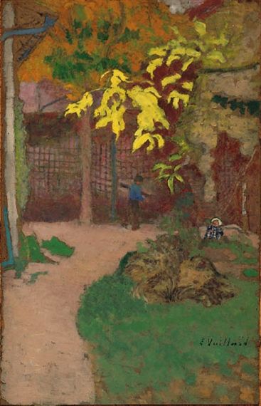 Édouard Vuillard, The Garden, c.1900, oil on buff coloured board laid down on panel Eduard Vuillard, Vuillard Edouard, Vuillard Paintings, Garden Drawings, Les Nabis, Edouard Vuillard, Pierre Bonnard, Post Impressionists, Japanese Prints