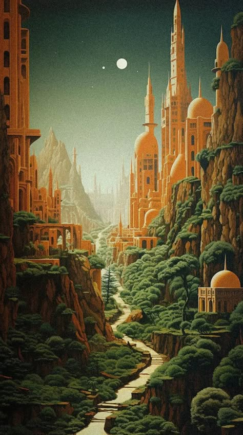 Sci Fi Landscape, Scifi Art, Propaganda Art, Dreamy Artwork, Trending Pins, Fantasy City, Soul Art, Fantasy Aesthetic, High Fantasy