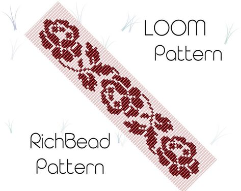 Miyuki Pattern, Loom Necklace, Stitch Techniques, Beaded Jewelry Pattern, Stitch Jewelry, Square Stitch, Pattern Bracelet, Bead Loom Designs, Bead Loom Pattern