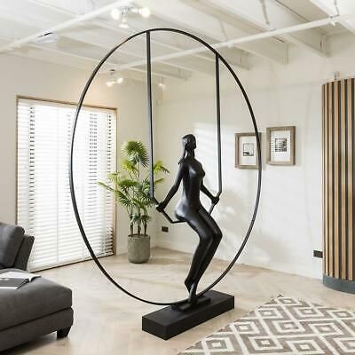 (eBay) Quatropi Large Sculpture Ring Ø 260cm - Reception/Lobby Feature Unusual Floor Lamps, Lamp Silhouette, Corner Bench Dining Set, Corner Dining Bench, Silhouette Of A Woman, Upstairs Landing, Large Sculpture, Corner Dining Set, Hanging Egg Chair