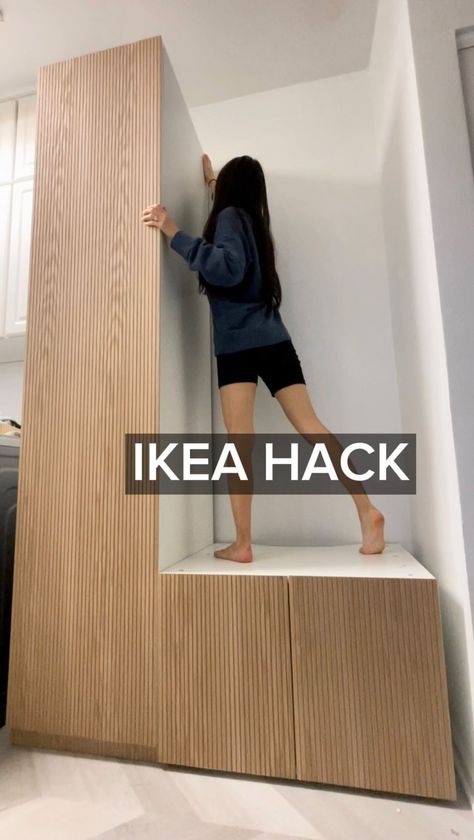 DIY IKEA HACK 🛠️ We’re currently in the process of renovating our laundry room and we’ve been trying to find ways to add more storage.… | Instagram Ikea Laundry, Ideas Armario, Ikea Laundry Room, Ikea Desk Hack, Ikea Crafts, Hacks Ikea, Ikea Closet, Closet Hacks, Mudroom Bench Plans