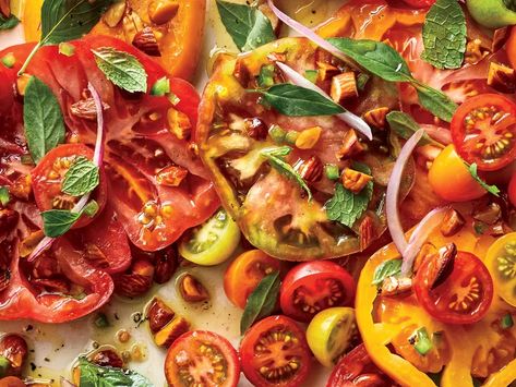 Food & Wine's 40 Best Recipes Food And Wine Magazine, Tomato Salad Recipes, Magazine Recipes, Wine Magazine, America's Test Kitchen Recipes, Summer Tomato, Summer Side Dishes, Goat Cheese Salad, Best Food Ever