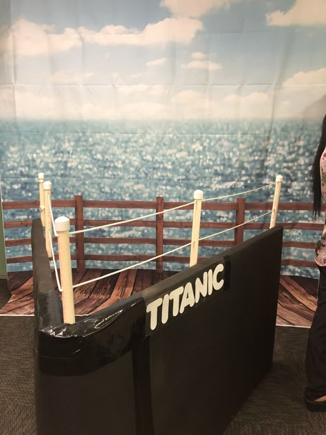 Titanic Birthday Party Games, Titanic Trunk Or Treat, Titanic Party Decorations, Titanic Decorations, Titanic Decor, Titanic Party Ideas, Titanic Themed Party, Titanic Prom, Titanic Birthday Party