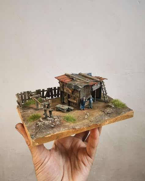 Miniature Diorama Scene, Diorama Diy Tutorials, Small Diorama, Building Diorama, Diorama Diy, Art Diorama, Diorama Art, Art Environment, Diorama Ideas