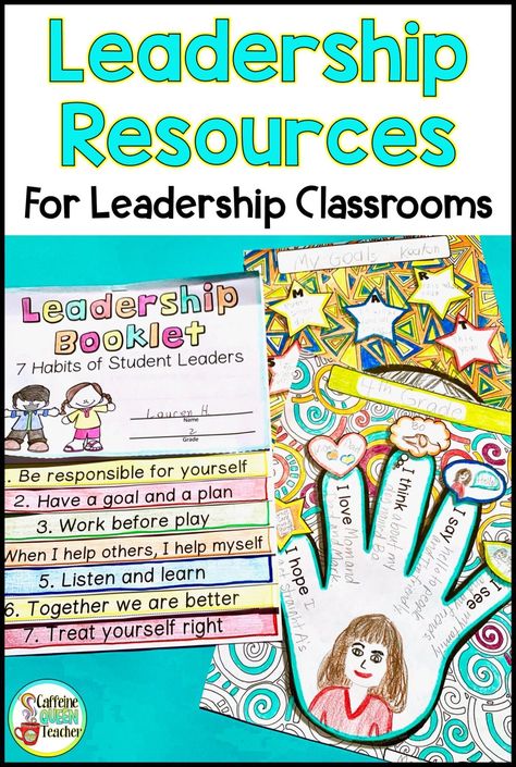 This HUGE leadership bundle can be used with any leadership program, but this is a complete kit on its own. Perfect for promoting student leaders and character education in schools and classrooms. Works great for 2nd grade, 3rd grade, 4th grade, and 5th grade classes, student council, group guidance, and character education classes. Leadership Crafts, Leadership Notebook, Activities For High School Students, Activities For High School, Leadership Classes, Student Ambassador, Student Leadership, Leadership Activities, Leadership Lessons