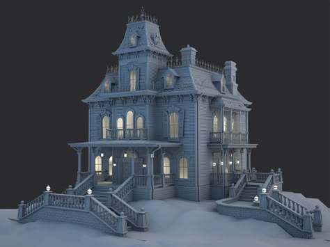 New Orleans House Plans, Gothic House Plans, Gothic Manor, Vampire Book, Vampire House, Phantom Manor, Gothic Mansion, Mansion Exterior, Sims 4 House Building