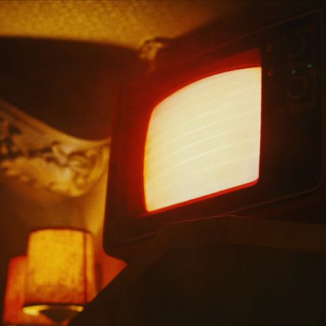 Yellow Tv Aesthetic, Tv Red Aesthetic, Liminal Space Aesthetic Orange, Red Haze Aesthetic, Orange Video Game Aesthetic, Creepy Orange Aesthetic, Tv Aesthetic Grunge, Orange Technology Aesthetic, Red And Yellow Aesthetic Vintage