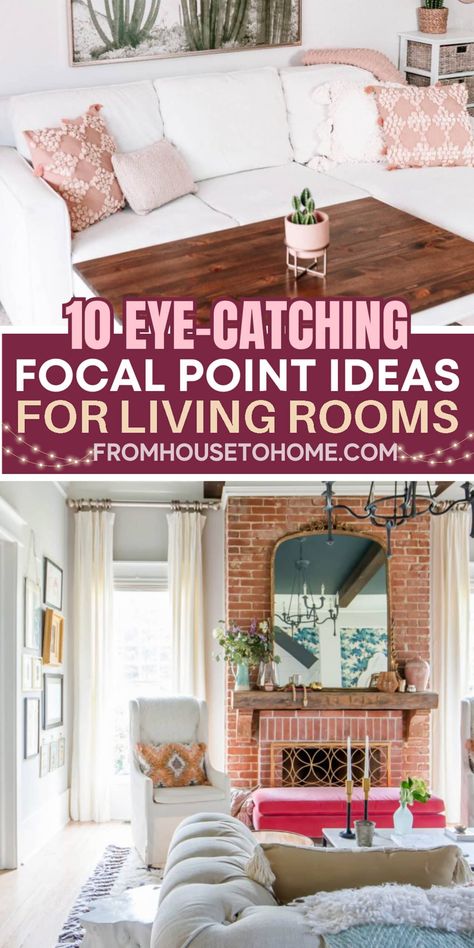 10 eye-catching focal point ideas for living rooms Focal Point Living Room, Living Room Focal Point, Room Focal Point, Fireplace Mantles, Gorgeous Fireplaces, House To Home, Modern Contemporary Living Room, Interior Decorating Tips, Budget Friendly Decor