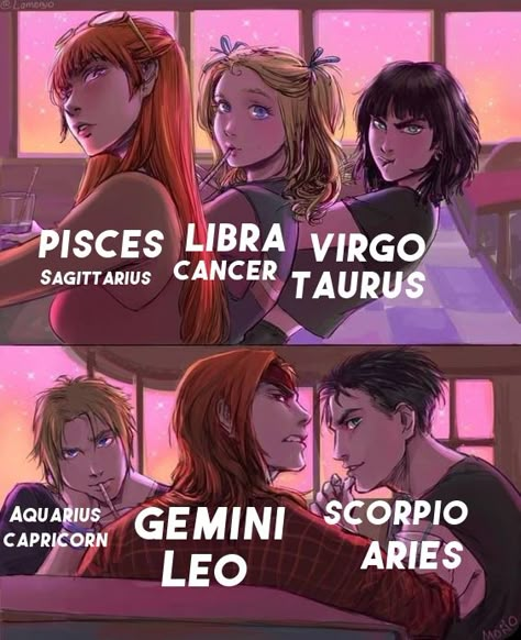 Aries X Libra Couple Art, Sagittarius Couples, Couples Zodiac Signs, Zodiac Sign Couples, Mbti Couples, Funny Zodiac Signs, Zodiac Signs Couples, Astrology Signs Compatibility, Creepypasta Fanart