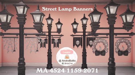 crossingdesigns: spooky banners ✿ by andiebatts on twt Acnh Banner Code, Anch Flags, Acnh Spooky Codes, Acnh Spooky Path, Acnh Banner Design, Acnh Spooky Designs, Acnh Witchy, Acnh Halloween Code, Halloween Acnh