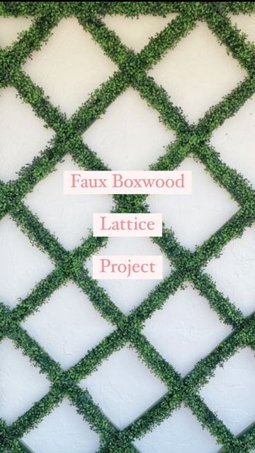 Lattice Greenery Wall, Lattice Fence Panels, Porch Wall Decor, Faux Boxwood, Old Lamp Shades, Lattice Wall, Ivy Wall, Lattice Fence, Porch Wall