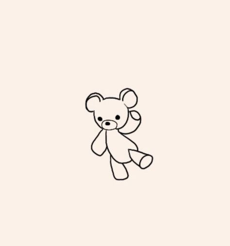 minimal teddy bear tattoo 🧸🎀 Tattoo by  Madison Wiseman Simple Teddy Bear Tattoo, Teddy Bear Tattoo Small Simple, Tiny Teddy Bear Tattoo, Teddy Bear Tattoo, Bear Stencil, Art Tattoo Ideas, Leo Zodiac Tattoos, Icon Tattoo, Artsy Tattoos