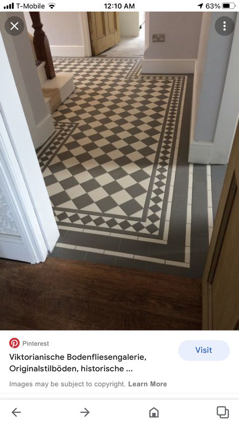 Chequered Bathroom Floor, Patterned Floor Tiles Hallway, Victorian Hall Tiles, 1930s Flooring, Porch Floor Tiles, Entrance Hall Tiles, Hallway Flooring Ideas, Victorian Tiled Hallway, Entrance Tiles