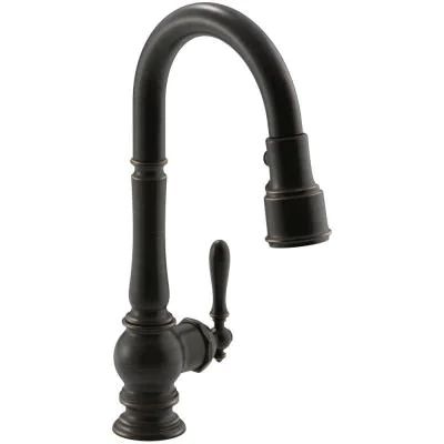 Artifacts Single-Handle Pull-Down Sprayer Kitchen Faucet in Oil Rubbed Bronze Kohler Artifacts Kitchen Faucet, Oil Rubbed Bronze Kitchen Faucet, Oil Rubbed Bronze Kitchen, Black Kitchen Faucet, Bronze Kitchen Faucet, Rubbed Bronze Kitchen, Kohler Artifacts, Bar Sink Faucet, Kohler Kitchen