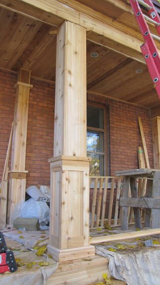 Front Porch Columns, Porch Remodel, Building A Porch, Porch Columns, Porch Posts, House With Porch, Front Porch Decorating, Front Entry, The Porch