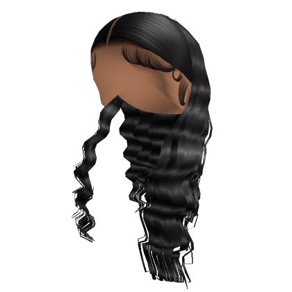 Wavy Middle Part, Roblox Hair, Black Hair Roblox, Create An Avatar, Middle Part, Middle Parts, Prom Hair, Hair Accessory, Baby Hairstyles