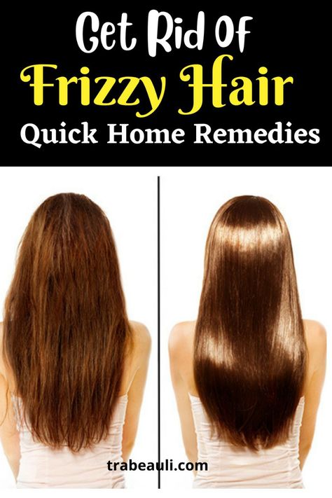 Frizzy hair remedy Extremely Dry Frizzy Hair, Natural Remedies For Frizzy Hair, How To Get Your Hair Less Frizzy, How To Defrizz Curly Hair Diy, Defrizz Hair Diy, How To Take Care Of Frizzy Hair, Diy Frizz Control, Dry Frizzy Hair Remedies Diy, How To Defrizz Hair Naturally