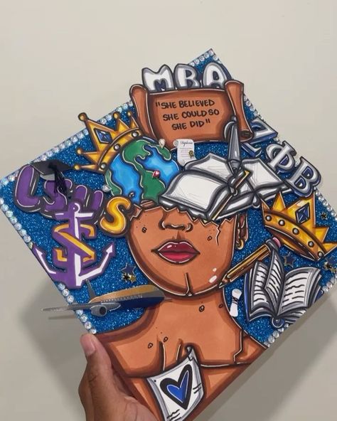 Mba Graduation Cap, Grad Cap Design, Graduation Things, Mba Graduation, Graduation Pictures Poses, College Graduation Pictures Poses, Grad Cap Designs, College Graduation Pictures, Grad Cap Ideas