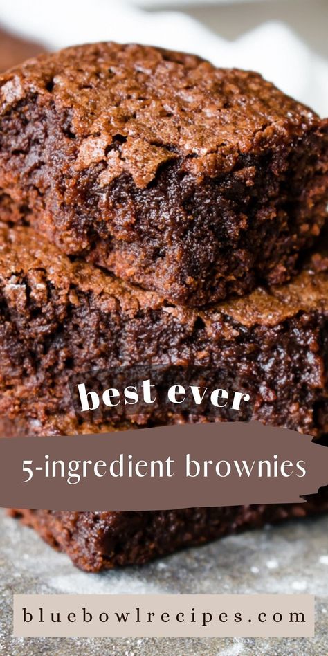 Brownies With No Chocolate Chips, Recipe For Brownies Using Cocoa Powder, Quick Brownie Recipe 3 Ingredients, Low Ingredient Brownies, Best Easy Brownies, Homemade Brownies No Cocoa Powder, No Chocolate Chip Brownies, Brownies Recipe Homemade No Chocolate Chips, Easy Bake Brownies