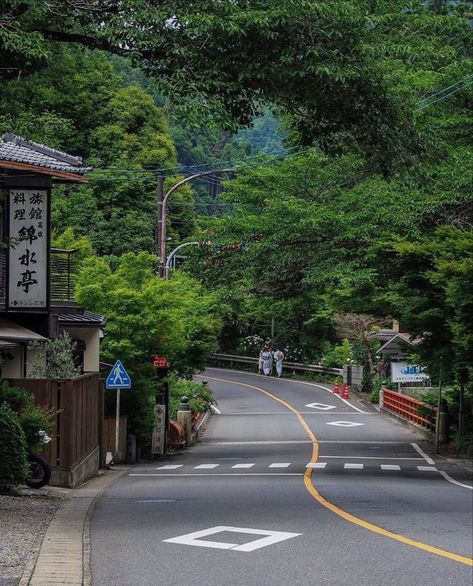 Japan Countryside Aesthetic, Japan Countryside, Forest Dark Green, Countryside Aesthetic, Japanese Countryside, Forest Dark, Bg Design, Japan Street, Japan Culture