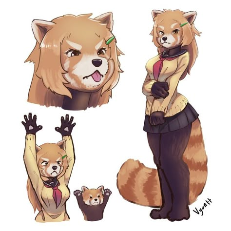 Laugh Out Loud, Anime Animals, Red Panda, Cute Characters, Creature Art, Fantasy Character Design, Out Loud, Character Design Inspiration, Anime Character Design