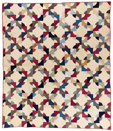 FREE Quilt Pattern Friday! *Drunkard's Path* - Fons & Porter | Quilting Daily Drunkards Path Quilt, Flower Quilt Patterns, Drunkards Path, Free Friday, Quilt Modernen, Block Quilts, Lincoln Nebraska, Scrap Quilt Patterns, Flower Quilt