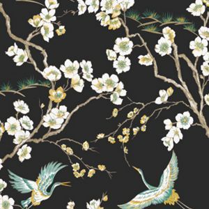 Sublime Japan Wallpaper Black - 10m Black Floral Wallpaper, Japan Wallpaper, Matte Black Background, Black Texture Background, Crane Bird, Graham & Brown, Bedroom Wallpaper, Wallpaper Online, Wallpaper Black