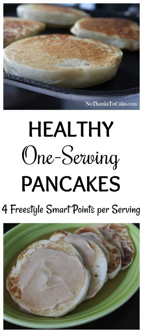 Low Cal Pancakes, Weight Watchers Pancakes, Low Calorie Pancakes, Pancakes For One, Ww Ideas, Smart Points Recipes, Healthy Pancakes, Atkins Diet Recipes, Ww Freestyle