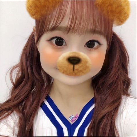 Chuu Dog Filter, Chuu Bear Filter, Kpop Bear Filter, Chuu Pfp, Chuu Loona Icon, Chuu Cute, Chuu Icons, Loona Icon, Dog Filter