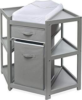 Amazon.com: Changing Tables: Baby Products Corner Changing Table, Diaper Changing Table, Basket Drawers, Baby Changing Table, Triangle Shelf, Baby Changing Tables, Hamper Basket, Baby Changing, Changing Pad Cover