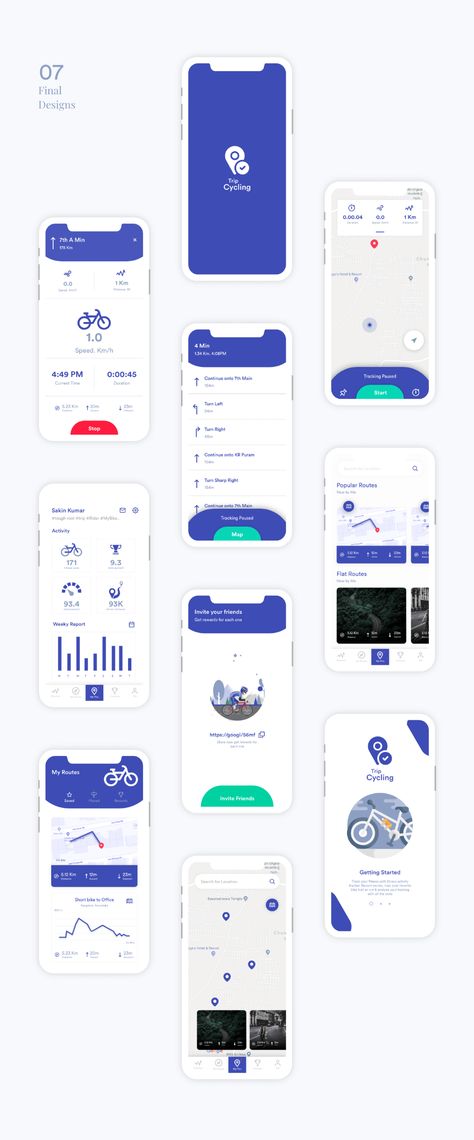 Ui Ux Case Study, Cycling App, Ux Case Study, Web Design Ux Ui, Mobile App Templates, Ui Ux App, Learn Web Development, Mobile App Design Inspiration, App Interface Design