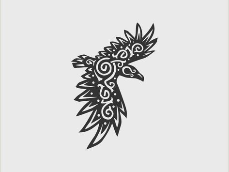 Norse Raven Tattoo, Raven Logo Design, Norse Patterns, Odin's Ravens Tattoo, Norse Raven, Tattoo Fixes, Norse Design, Raven Logo, Viking Skull