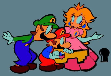 Mario Art Style, Art Style Inspo, Mario Fanart, Mario Funny, Mario Mario, Mario Fan Art, Mario Stuff, My Art Style, Punk Poster